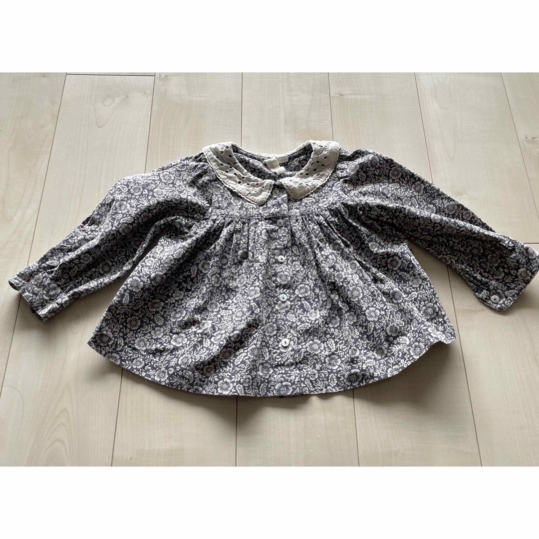 little cotton clothes 花柄ブラウス　2-3y キッズ/ベビー/マタニティのキッズ服女の子用(90cm~)(ブラウス)の商品写真