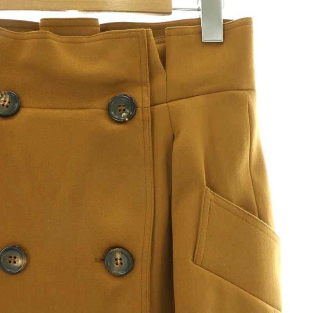 Max Mara(マックスマーラ)のマックスマーラ タイトスカート ひざ丈 フロントボタン ウール 38 S 茶 レディースのスカート(ひざ丈スカート)の商品写真