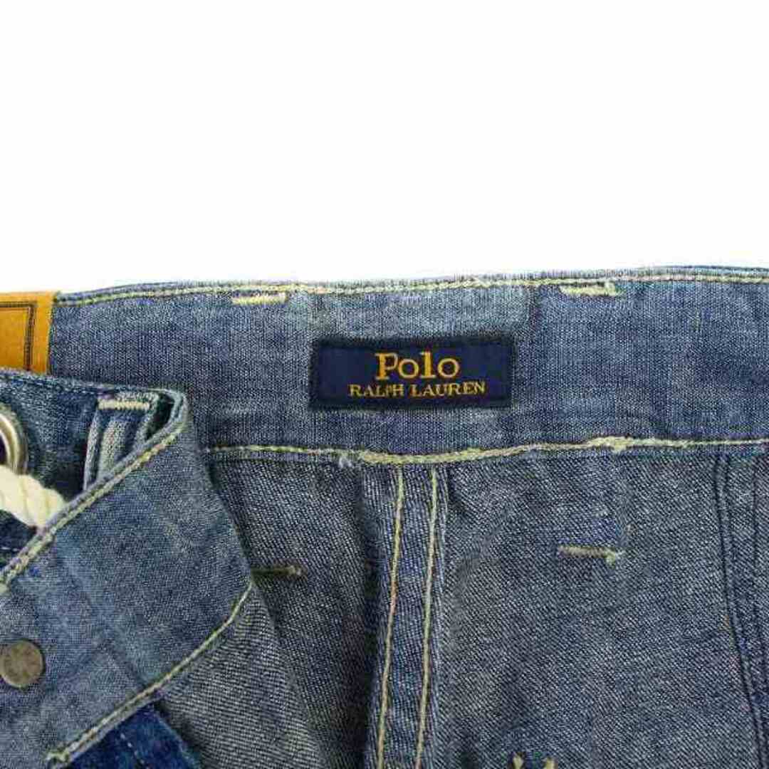 POLO RALPH LAUREN(ポロラルフローレン)のポロ ラルフローレン THE WIDE LEG CROP デニムパンツ 26 L レディースのパンツ(デニム/ジーンズ)の商品写真