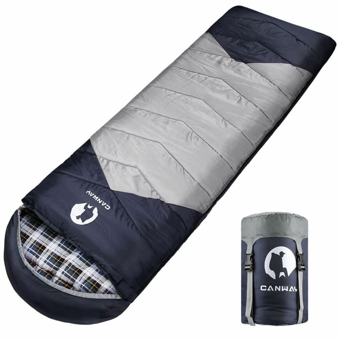 CANWAY 寝袋 シュラフ 封筒型 210T防水 キャンプ 保温 スリーピング スポーツ/アウトドアのアウトドア(寝袋/寝具)の商品写真