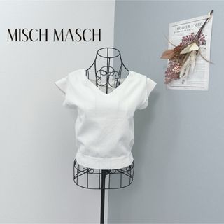 ミッシュマッシュ　1度着用　リボン付き　ノースリーブ　ホワイト　美品