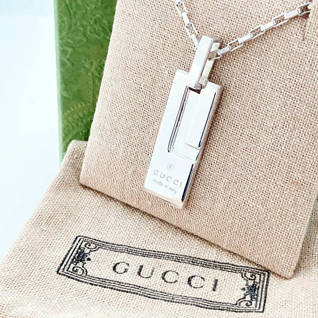 Gucci(グッチ)の【洗浄済】グッチ GUCCI 925 ネックレス シルバー レディース OT17 レディースのアクセサリー(ネックレス)の商品写真