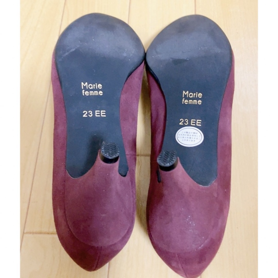 Marie femme(マリーファム)の新品　marie femme  パンプス　23センチ　靴 スエード　マリーファム レディースの靴/シューズ(ハイヒール/パンプス)の商品写真