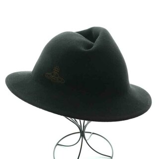 ヴィヴィアンウエストウッド(Vivienne Westwood)のヴィヴィアンウエストウッド ソフト帽 中折れ帽 ハット 帽子 オーブ M~L 黒(その他)