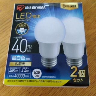 アイリスオーヤマ(アイリスオーヤマ)のアイリスオーヤマ LED電球 E26 広配光2P 昼白色 40形 485lm …(蛍光灯/電球)