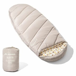 BISINNA 寝袋 シュラフ ワイド 耐寒-15℃ 丸洗い アウトドア キャン