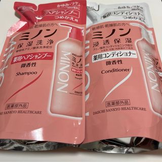 ダイイチサンキョウヘルスケア(第一三共ヘルスケア)のミノン　シャンプー　コンディショナー　詰め替え用　セット(シャンプー/コンディショナーセット)