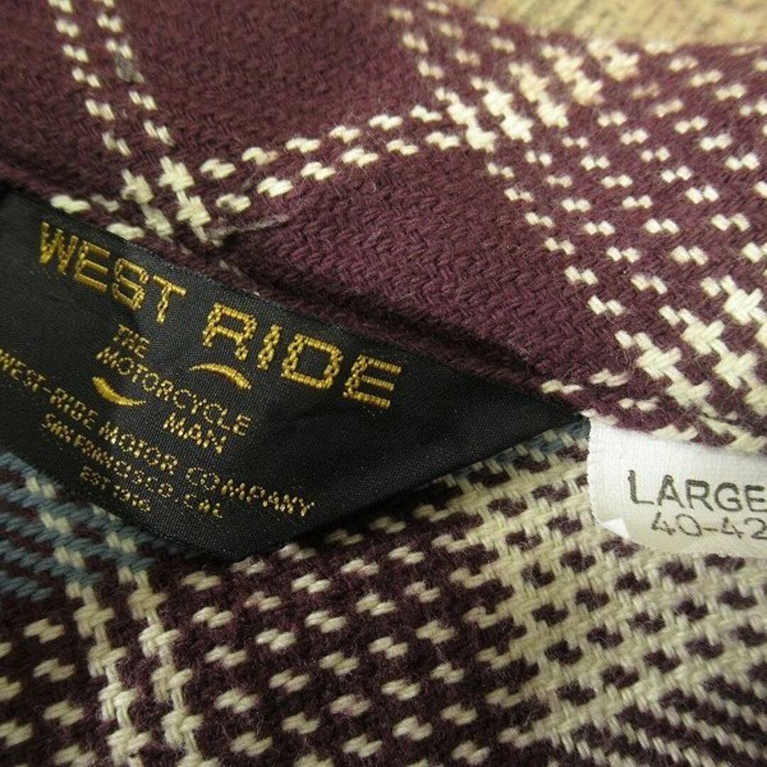 WESTRIDE(ウエストライド)のウエストライド ヘビーフランネル チェック ネルシャツ ヘビーネル シャツ L メンズのトップス(シャツ)の商品写真