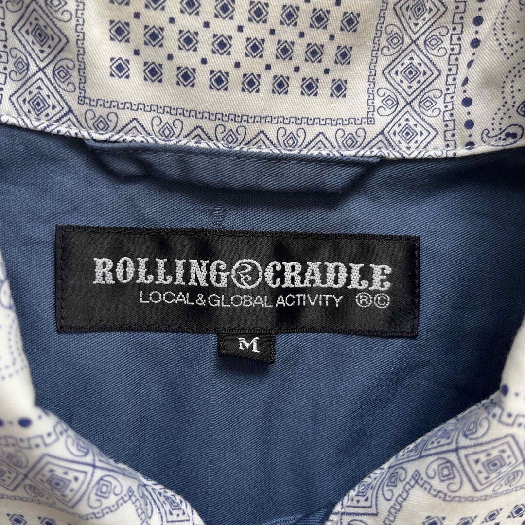 ROLLING CRADLE(ローリングクレイドル)のROLLING CRADLE CYCLO-TIGER WORK SHIRT 青 メンズのトップス(Tシャツ/カットソー(半袖/袖なし))の商品写真