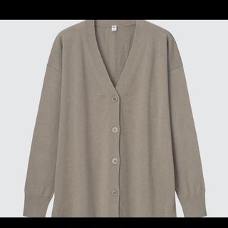 ユニクロ(UNIQLO)のUVカットⅤネックロングカーディガン(カーディガン)