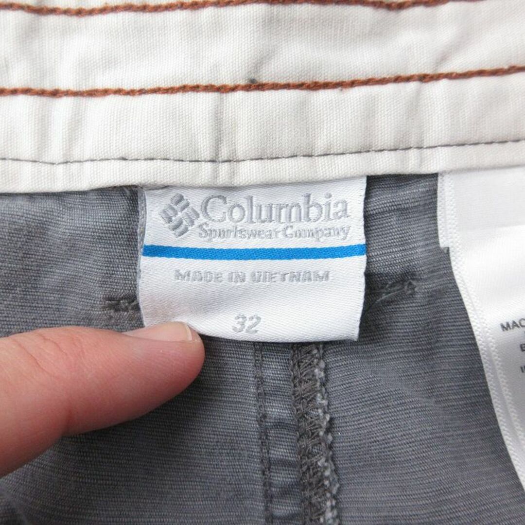 Columbia(コロンビア)のW32★古着 コロンビア COLUMBIA ショート カーゴ パンツ ショーツ メンズ グレー 24mar06 中古 ボトムス 短パン ショーパン メンズのパンツ(ワークパンツ/カーゴパンツ)の商品写真