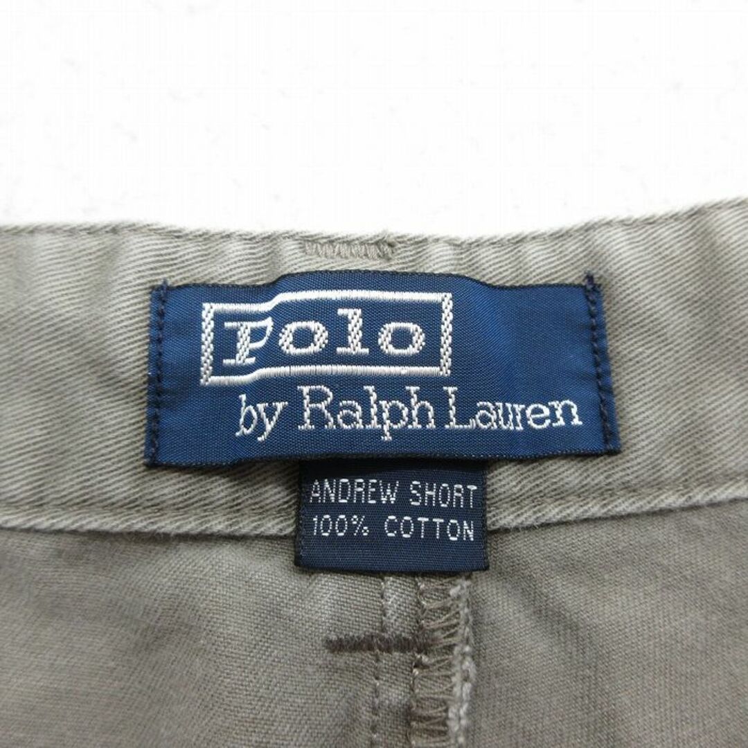 Ralph Lauren(ラルフローレン)のW37★古着 ラルフローレン Ralph Lauren ブランド ショート チノ パンツ ショーツ チノパン メンズ 90年代 90s コットン 濃ベージュ系 カーキ 【spe】 24mar08 中古 ボトムス 短パン ショーパン メンズのパンツ(ワークパンツ/カーゴパンツ)の商品写真