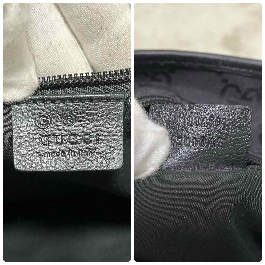 Gucci(グッチ)の725 専用 グッチ  トートバッグ 肩掛け GGナイロン×レザー A4収納 黒 レディースのバッグ(トートバッグ)の商品写真