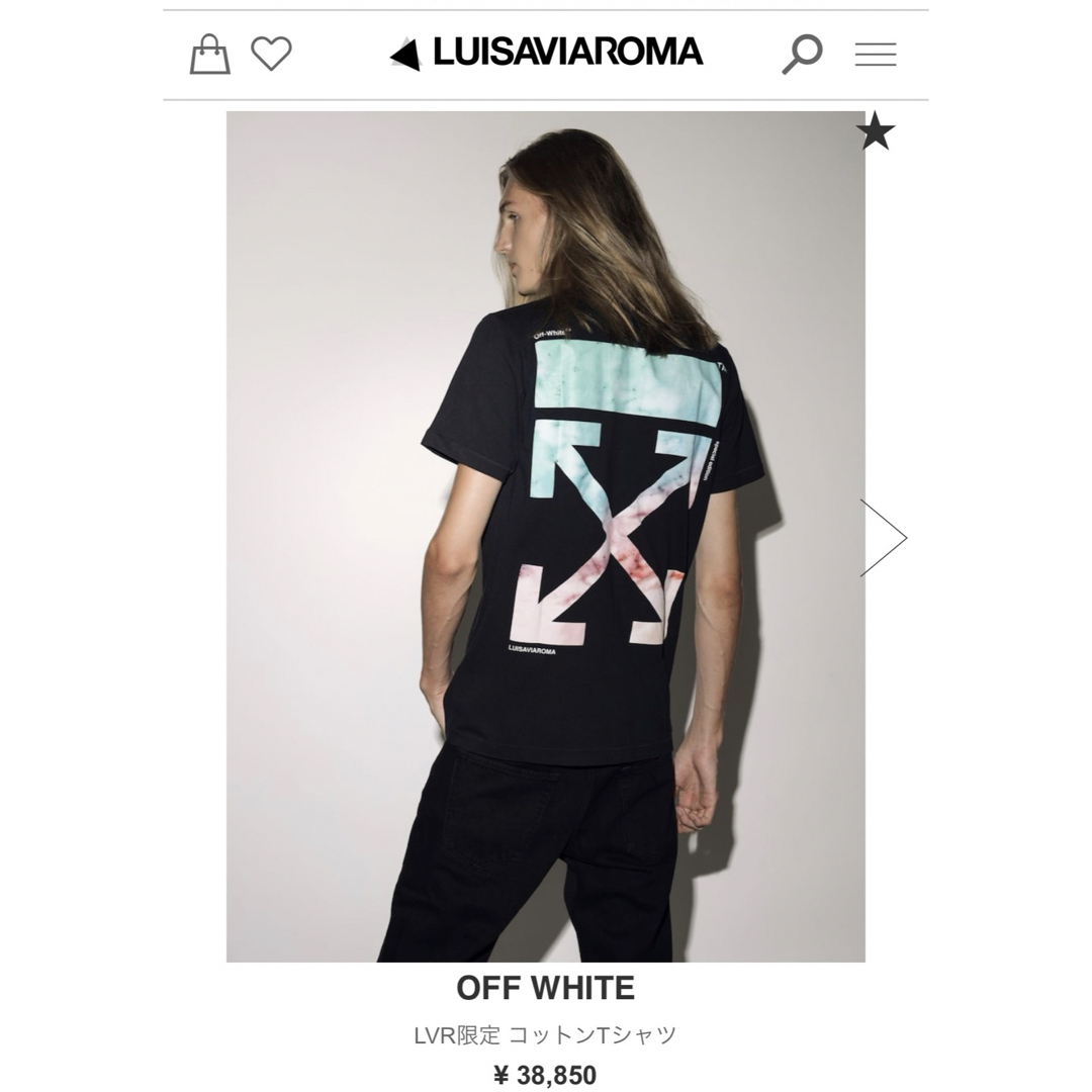 OFF-WHITE(オフホワイト)のOFF WHITE LVR限定 Tシャツ　ブラック メンズのトップス(Tシャツ/カットソー(半袖/袖なし))の商品写真