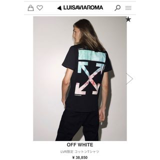 オフホワイト(OFF-WHITE)のOFF WHITE LVR限定 Tシャツ　ブラック(Tシャツ/カットソー(半袖/袖なし))