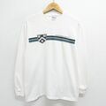 L★古着 ヘインズ Hanes 長袖 ビンテージ Tシャツ メンズ 00年代 00s ロックフェラー プリンストン 大学 コットン クルーネック 白 ホワイト 24mar06 中古