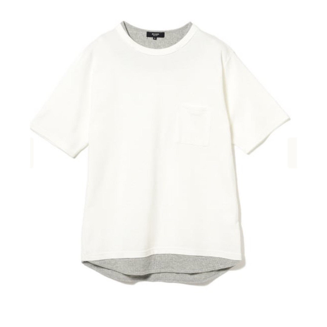 BEAMS(ビームス)のBEAMS HEART フェイクレイヤード Tシャツ　白　新品　M カットソー メンズのトップス(Tシャツ/カットソー(半袖/袖なし))の商品写真