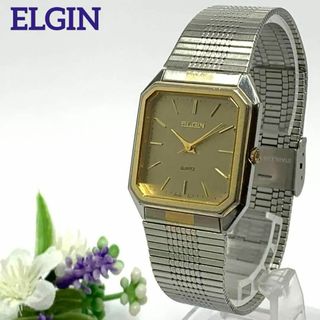 998 稼働品 ELGIN エルジン メンズ 腕時計 ゴールド クオーツ式