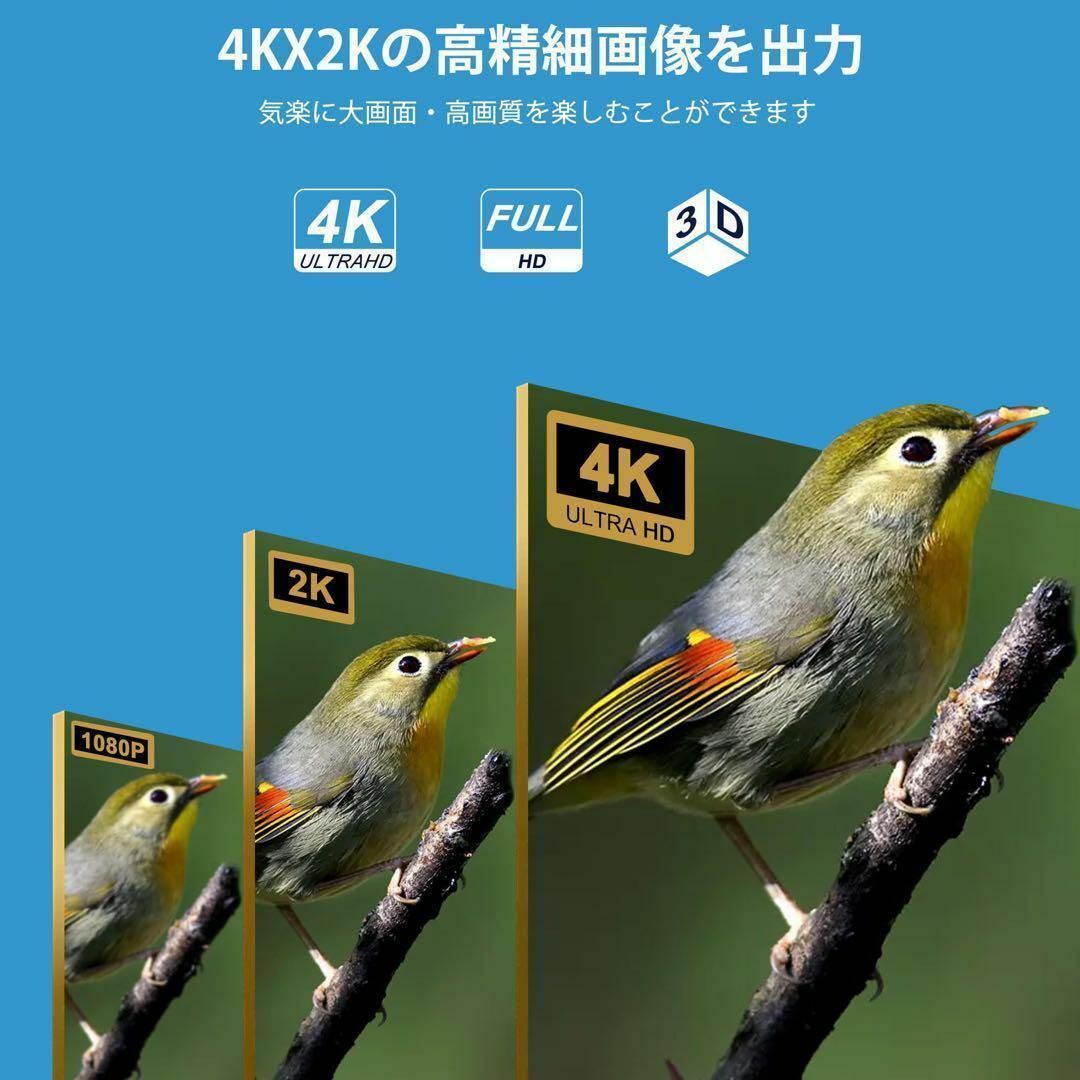 HDMI 分配器 1入力2出力 オーディオ同期 4Kx2K/1080P対応 スマホ/家電/カメラのテレビ/映像機器(映像用ケーブル)の商品写真