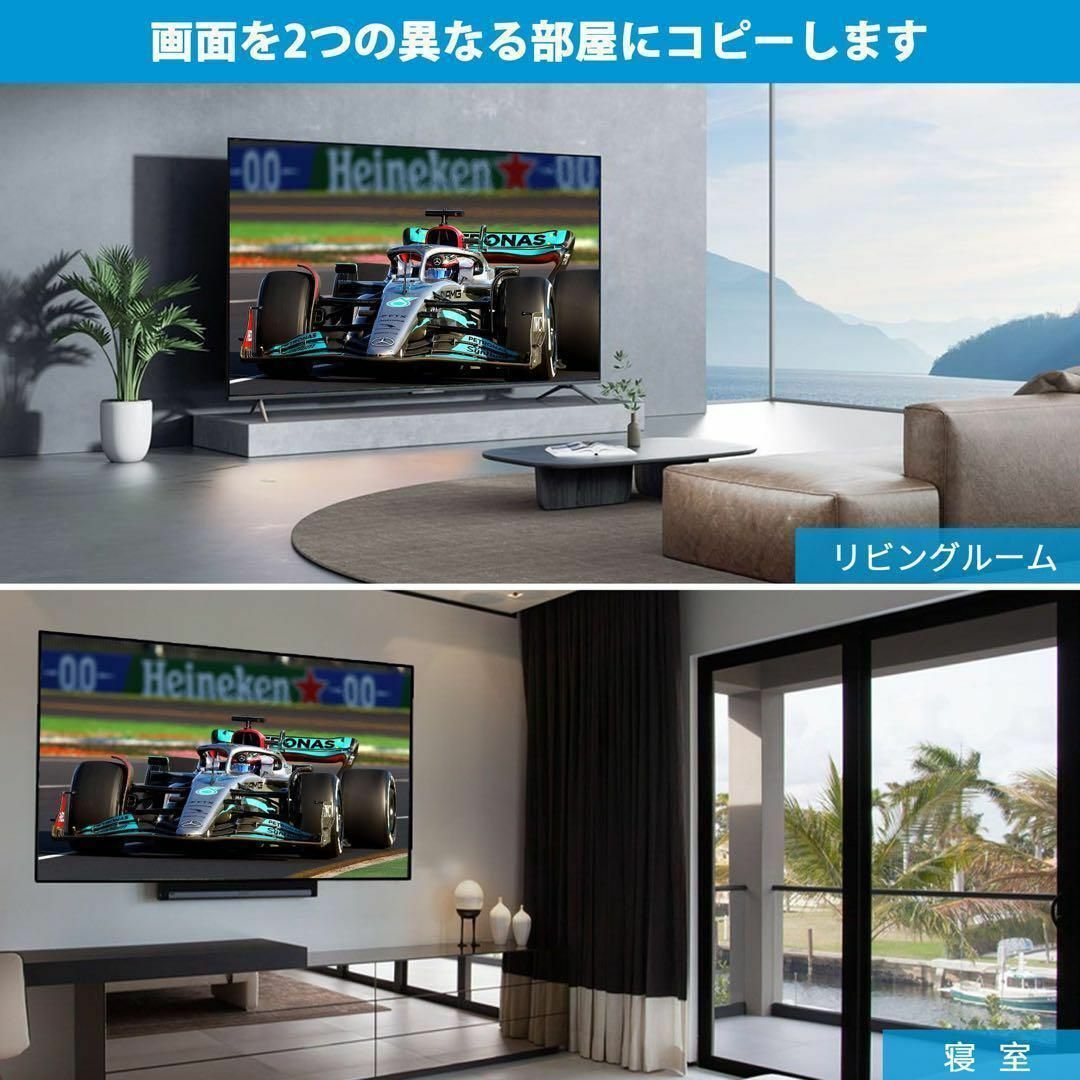 HDMI 分配器 1入力2出力 オーディオ同期 4Kx2K/1080P対応 スマホ/家電/カメラのテレビ/映像機器(映像用ケーブル)の商品写真