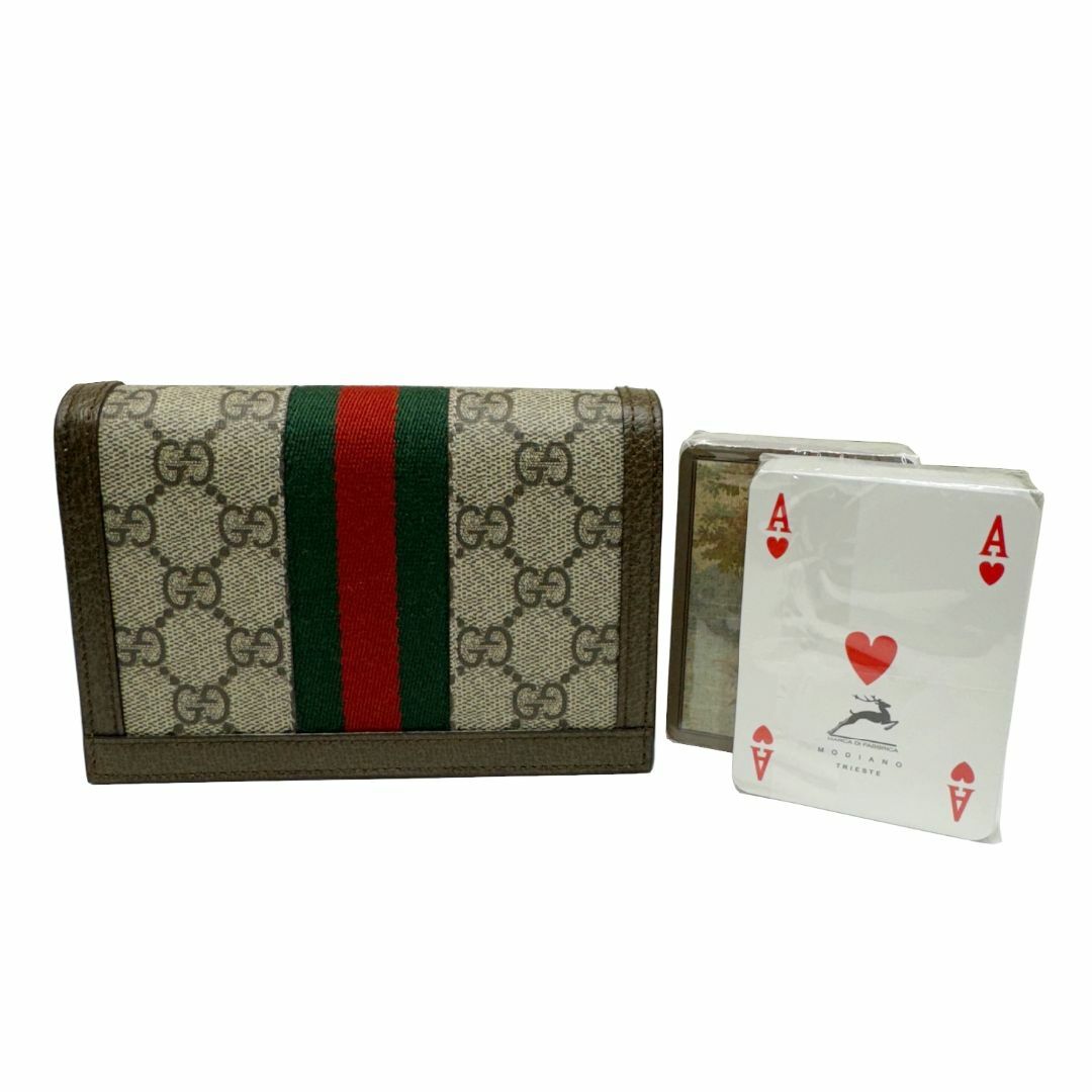 Gucci(グッチ)のGUCCI グッチ ダブルG ダブル トランプセット 662295 GGスプリーム ケース トランプ PVC レザー 現行 インテリア おしゃれ エンタメ/ホビーのテーブルゲーム/ホビー(トランプ/UNO)の商品写真