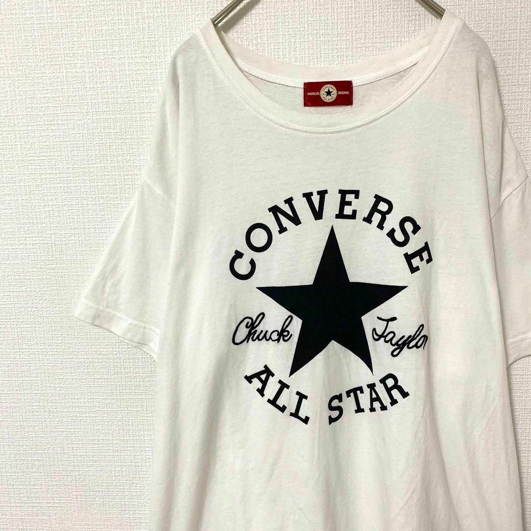 CONVERSE(コンバース)のTシャツ 半袖 コンバースオールスター センターロゴ 刺繍ロゴ M 綿100 メンズのトップス(Tシャツ/カットソー(半袖/袖なし))の商品写真