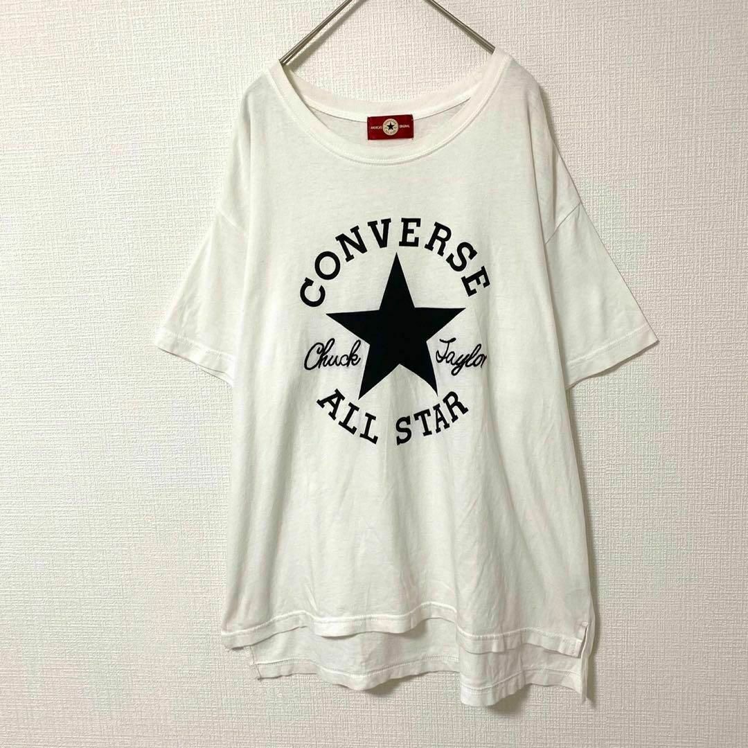 CONVERSE(コンバース)のTシャツ 半袖 コンバースオールスター センターロゴ 刺繍ロゴ M 綿100 メンズのトップス(Tシャツ/カットソー(半袖/袖なし))の商品写真