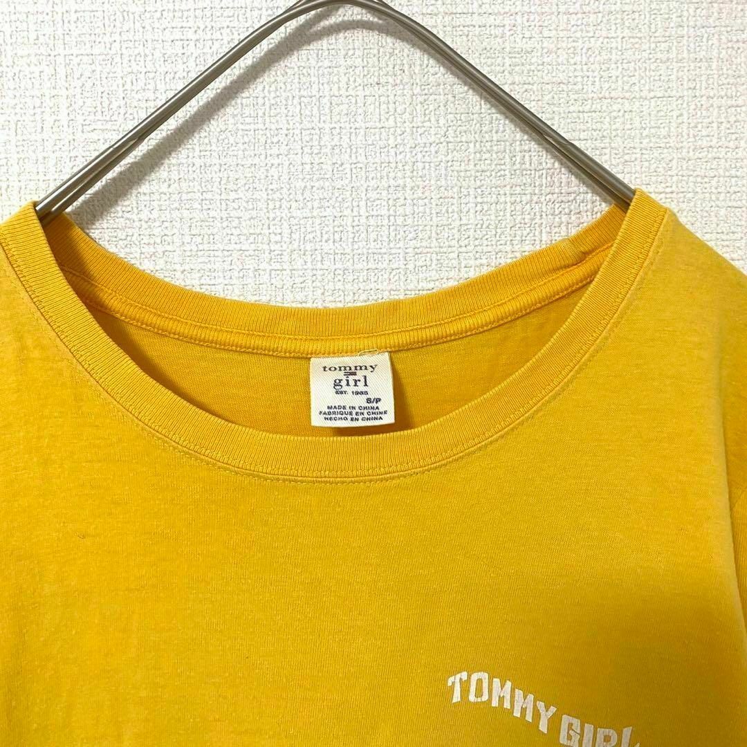 tommy girl(トミーガール)のTシャツ 半袖 トミーガール ロゴプリント イエロー コットン 綿100 S レディースのトップス(Tシャツ(半袖/袖なし))の商品写真