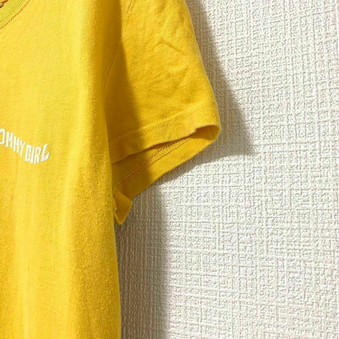 tommy girl(トミーガール)のTシャツ 半袖 トミーガール ロゴプリント イエロー コットン 綿100 S レディースのトップス(Tシャツ(半袖/袖なし))の商品写真