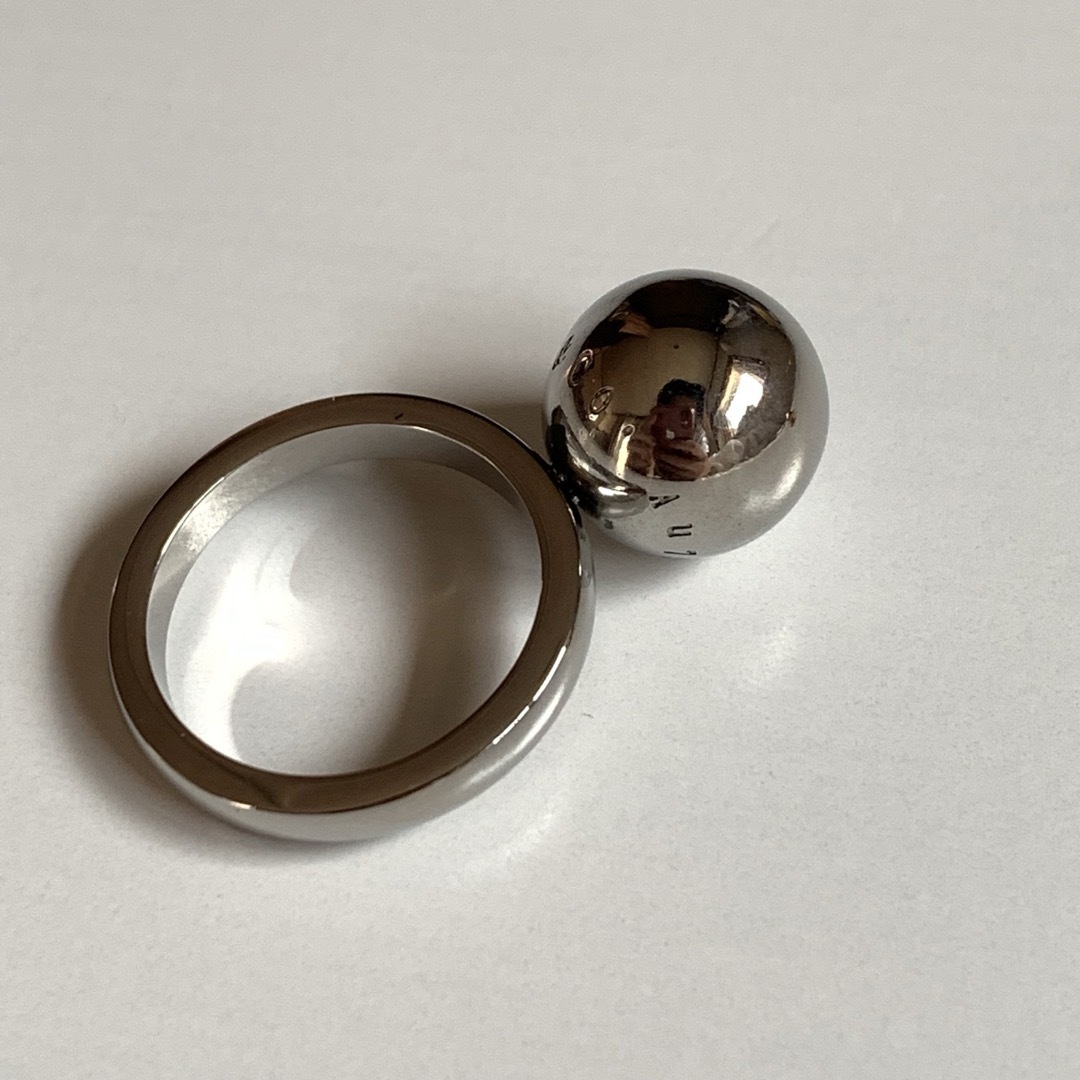 ボールリング　シルバー　シンプル　大きめ レディースのアクセサリー(リング(指輪))の商品写真