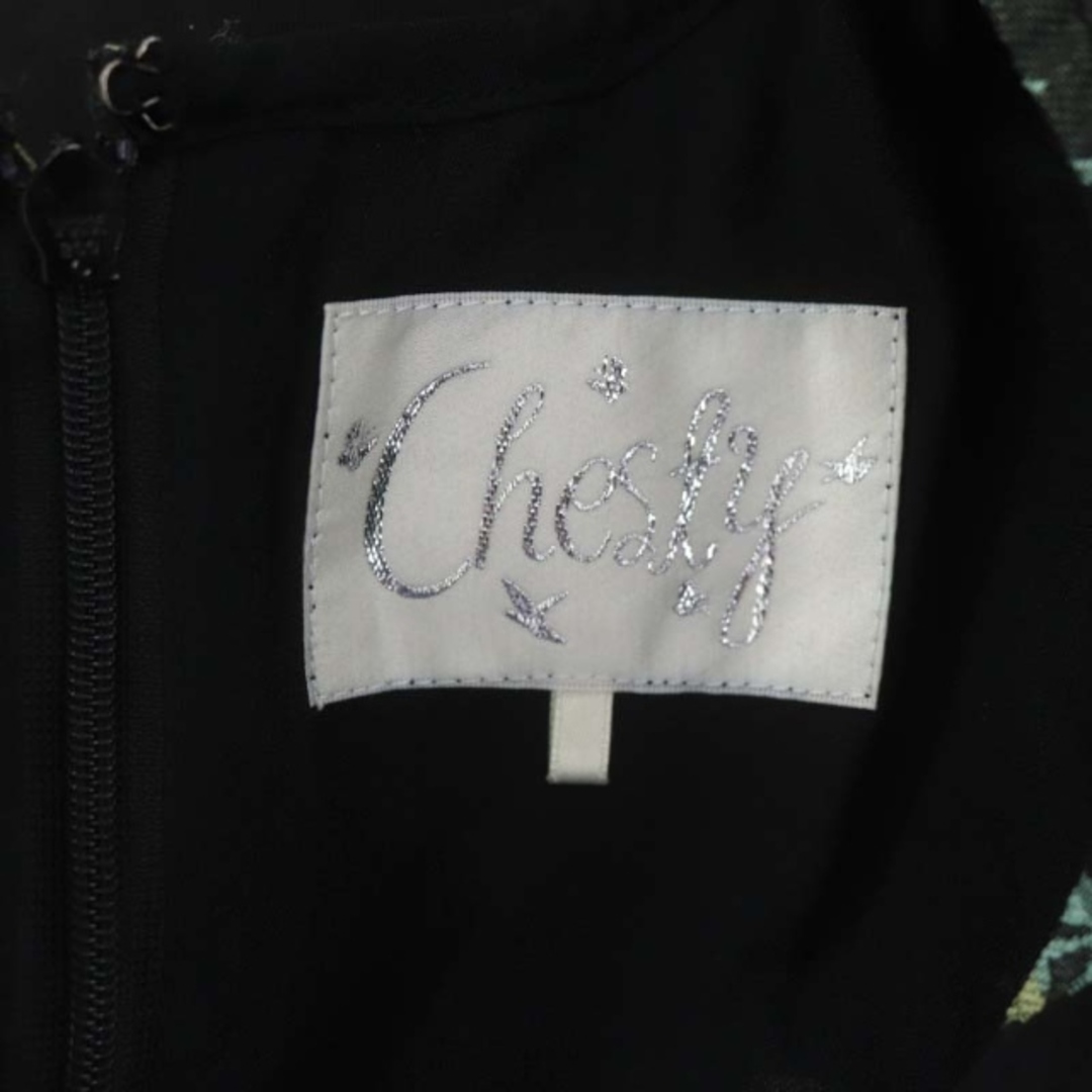 Chesty(チェスティ)のチェスティ 22SS フラワージャガードブラウス プルオーバー 長袖 0 黒 レディースのトップス(シャツ/ブラウス(長袖/七分))の商品写真