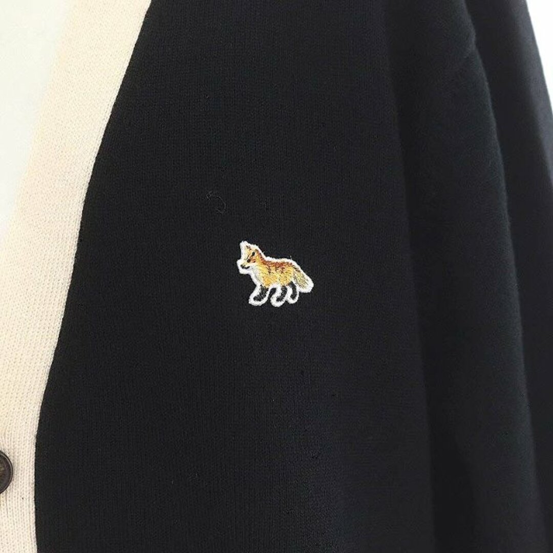 MAISON KITSUNE'(メゾンキツネ)のメゾンキツネ 23AW フォックスパッチ バイカラー カーディガン ニット レディースのトップス(カーディガン)の商品写真