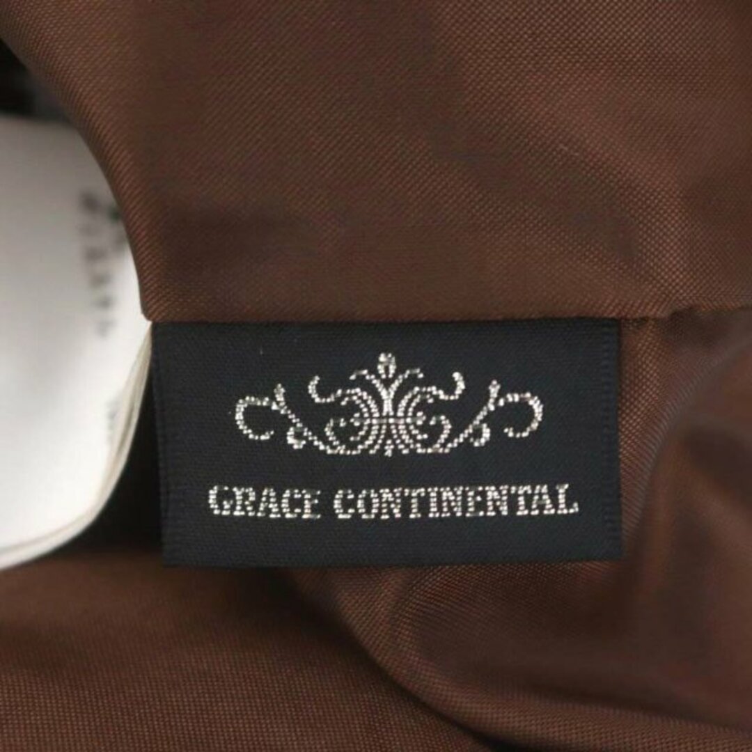 GRACE CONTINENTAL(グレースコンチネンタル)のグレースコンチネンタル サイドスカラパンツ ワイド ウール混 36 赤茶 レディースのパンツ(その他)の商品写真