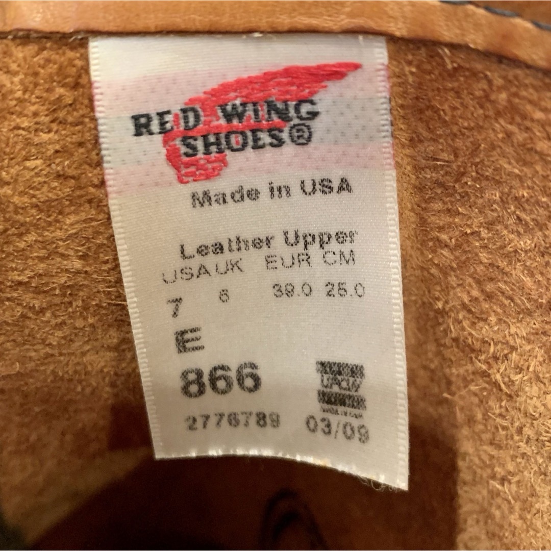 REDWING(レッドウィング)の⭐️REDWING レッドウィング⭐️ペコスブーツ 866 ⭐️25cm メンズの靴/シューズ(ブーツ)の商品写真