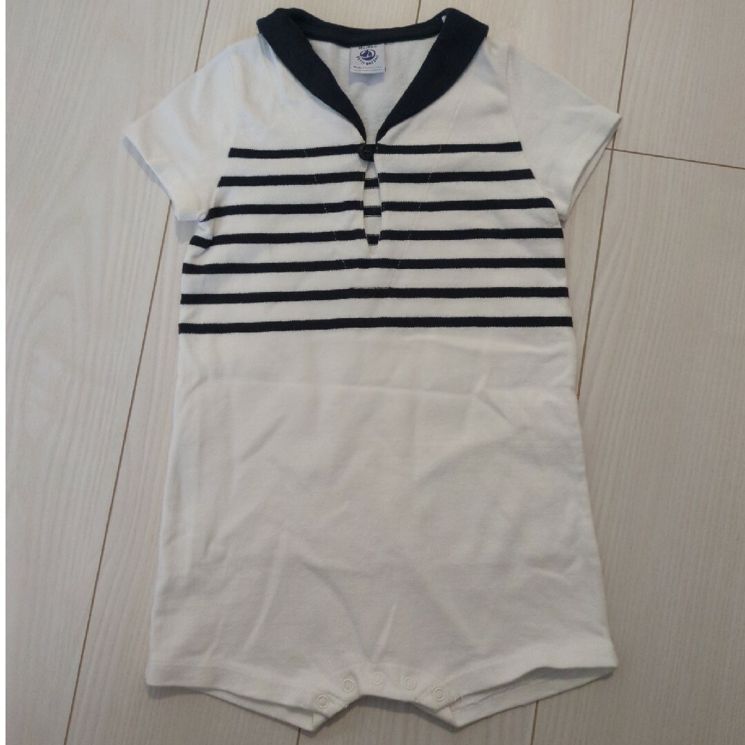 PETIT BATEAU(プチバトー)のプチバトー　ロンパース　18m　81cm キッズ/ベビー/マタニティのベビー服(~85cm)(ロンパース)の商品写真