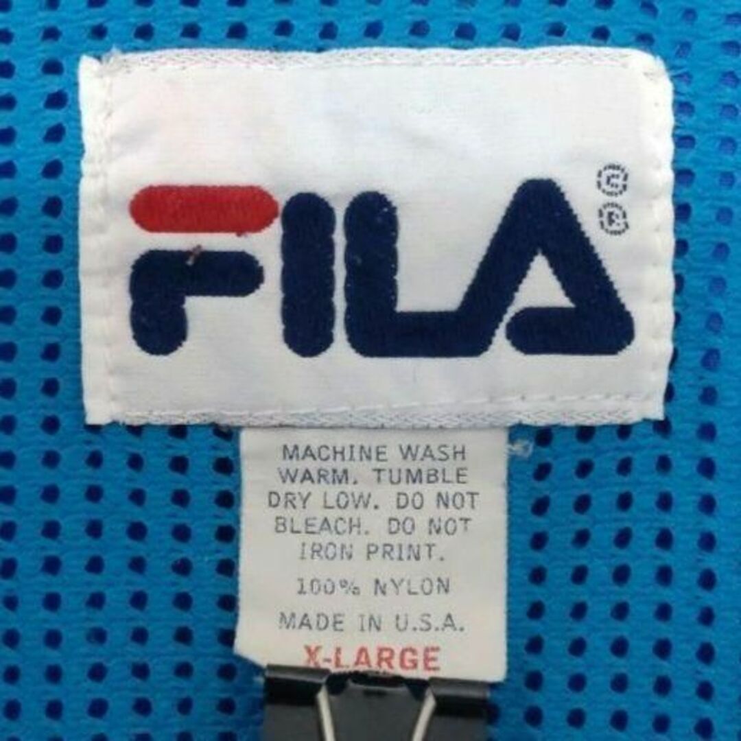 FILA(フィラ)の90sFILA　ビッグサイズナイロンジャケットUSA製　刺繍ロゴ（903） メンズのジャケット/アウター(ナイロンジャケット)の商品写真