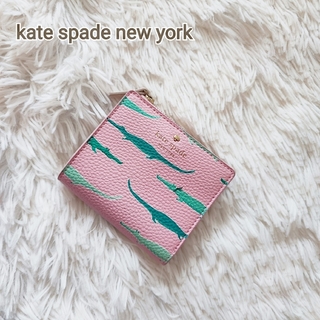 kate spade new york - ケイトスペードニューヨーク コンパクト財布 パスケース ワニ