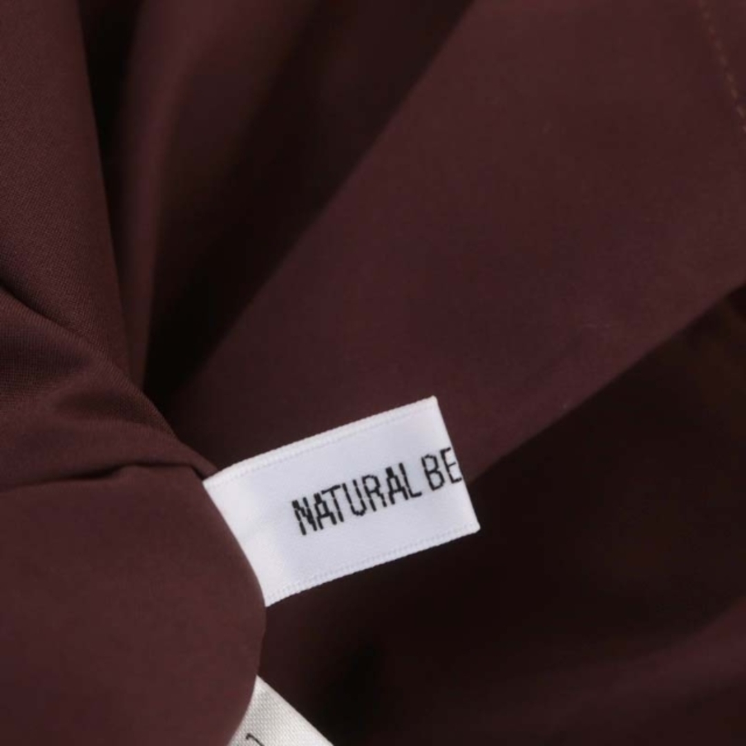 NATURAL BEAUTY BASIC(ナチュラルビューティーベーシック)のナチュラルビューティーベーシック 22AW サテンナローカラースカート ボルドー レディースのスカート(ロングスカート)の商品写真