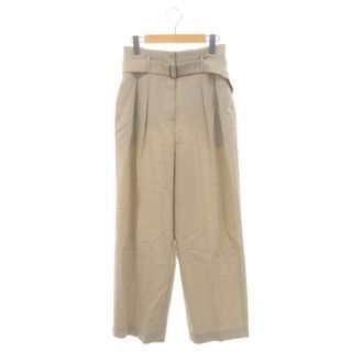 デミルクスビームス(Demi-Luxe BEAMS)のデミルクス ビームス ストレートパンツ ベルト付き 38 M ベージュ(その他)