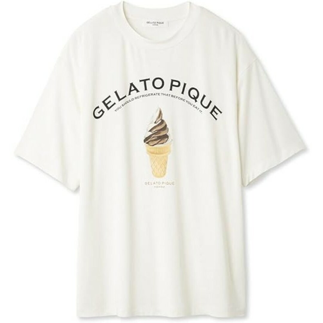 gelato pique(ジェラートピケ)の新品未使用　ジェラートピケHOMME　ソフトクリームモチーフTシャツ　Mサイズ メンズのトップス(Tシャツ/カットソー(半袖/袖なし))の商品写真