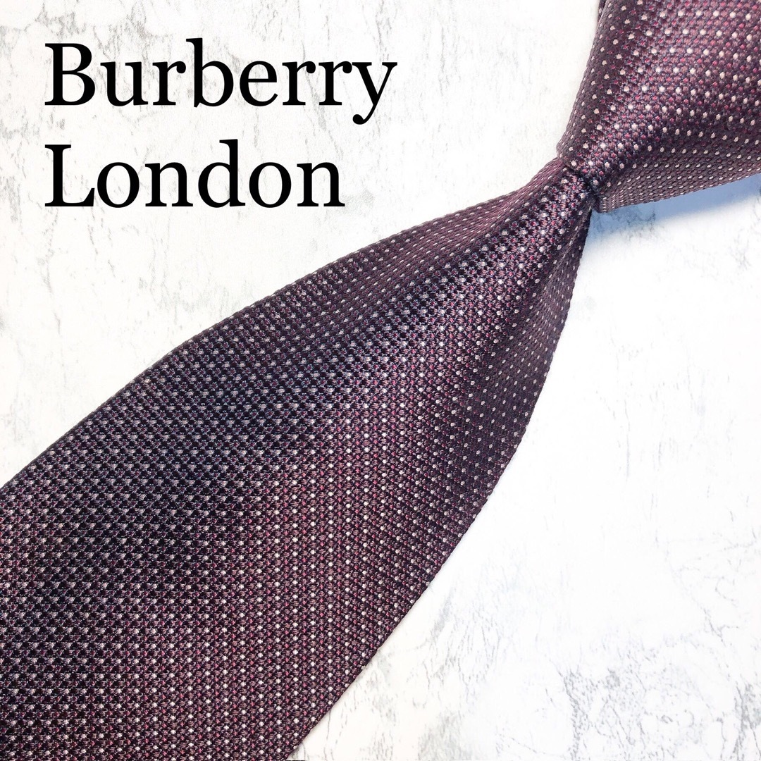 BURBERRY(バーバリー)のBUBERRY LONDON ネクタイ　ボルドー　ドット メンズのファッション小物(ネクタイ)の商品写真