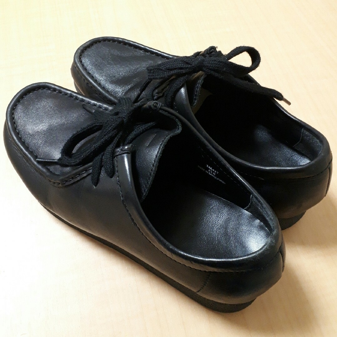GU(ジーユー)のGU リアルレザーモカシンシューズ ブラック 25 メンズの靴/シューズ(スリッポン/モカシン)の商品写真