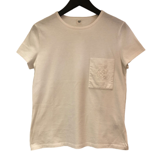 エルメス(Hermes)の　エルメス HERMES ポケット刺繍Tシャツ サイズ34 コットン コットン100% 半袖Ｔシャツ(Tシャツ(半袖/袖なし))