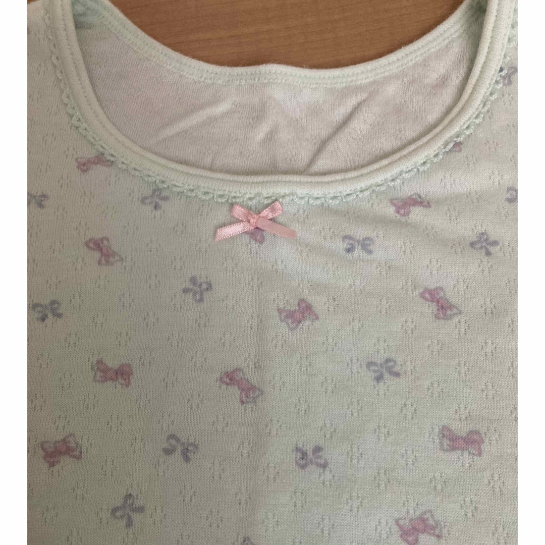 長袖肌着（女児）２枚セット キッズ/ベビー/マタニティのキッズ服女の子用(90cm~)(下着)の商品写真