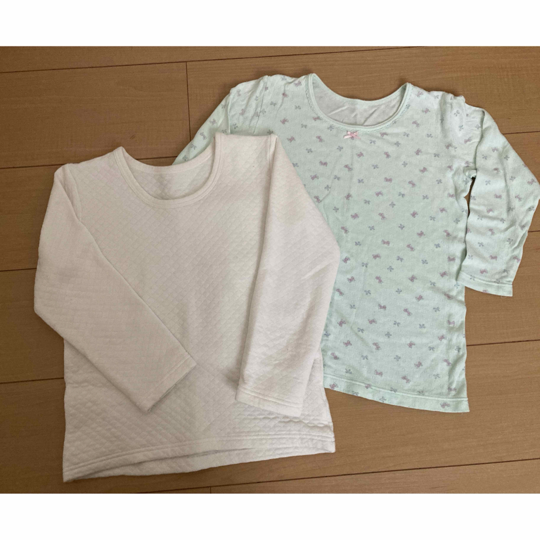 長袖肌着（女児）２枚セット キッズ/ベビー/マタニティのキッズ服女の子用(90cm~)(下着)の商品写真