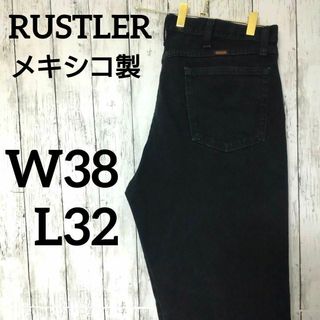 ラングラー(Wrangler)の【希少】ラスラーブラックデニムパンツメキシコ製ジーンズW38L32（1023）(デニム/ジーンズ)