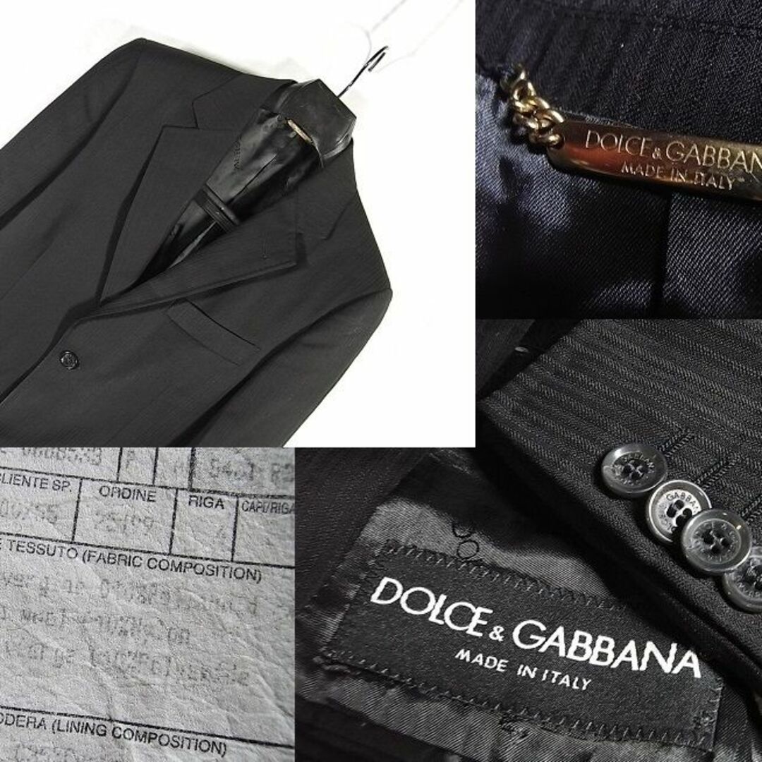 DOLCE&GABBANA(ドルチェアンドガッバーナ)のsize44☆良品☆ドルチェ＆ガッバーナ黒ラベル ２釦ジャケット ブラック メンズのジャケット/アウター(テーラードジャケット)の商品写真