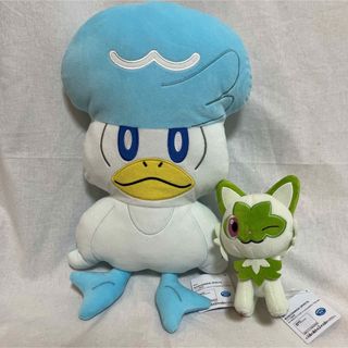 ポケモン(ポケモン)のポケットモンスター　めちゃでかクワッス　ニャオハ　ぬいぐるみクッション(ぬいぐるみ)