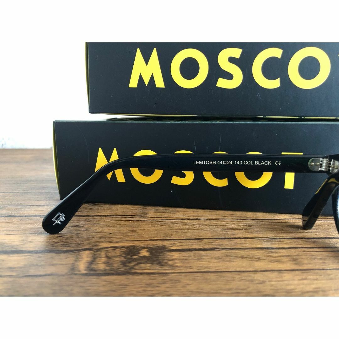 MOSCOT LEMTOSH 44 BLACK 度なしクリア・カラー付き メンズのファッション小物(サングラス/メガネ)の商品写真