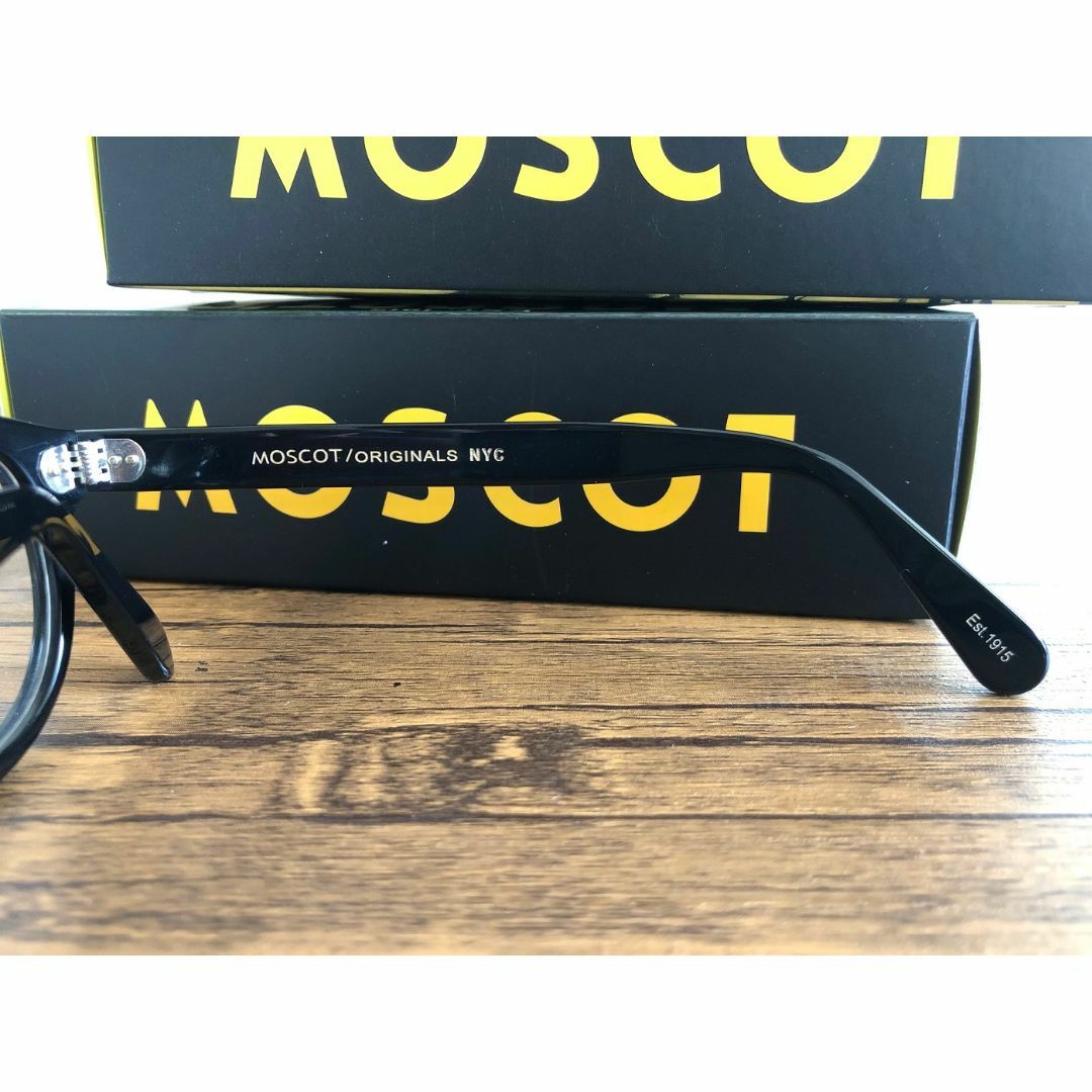 MOSCOT LEMTOSH 44 BLACK 度なしクリア・カラー付き メンズのファッション小物(サングラス/メガネ)の商品写真